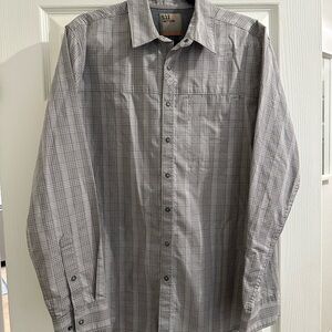 5.11 Tactical Light Gray Checkered Shirt